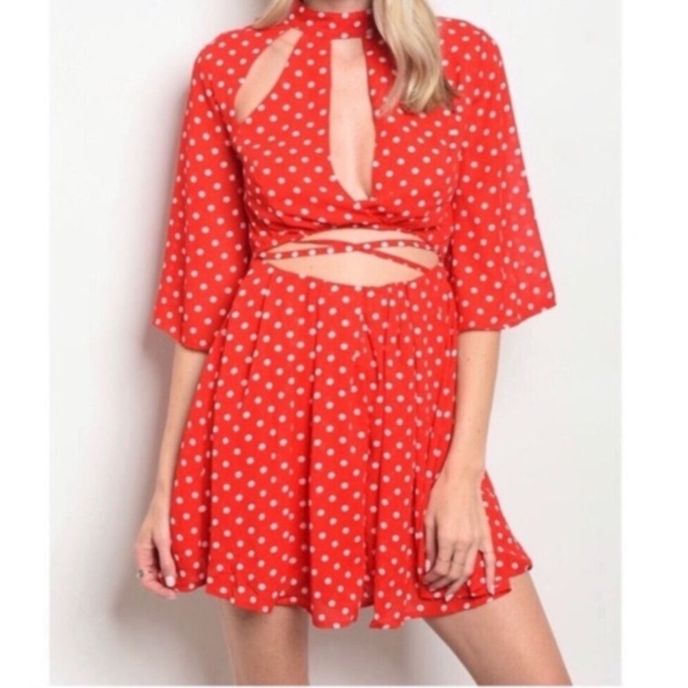 Red Polka Dot Promesa Romper